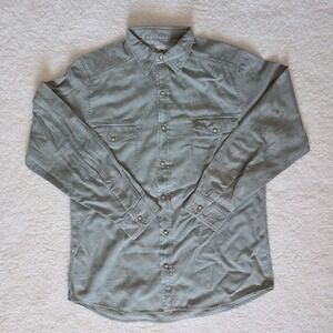 Barnfly Men's Long Sleeve Button-Up Shirt Western Cowboy B4onco Rodeo L